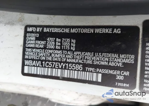 2014 BMW X1 xDrive28I z USA, uszkodzony, nr VIN WBAVL1C57EVY15586